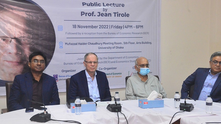 ঢাবিতে নোবেল বিজয়ী অর্থনীতিবিদ প্রফেসর ড: জেন তিরোলের পাবলিক লেকচার