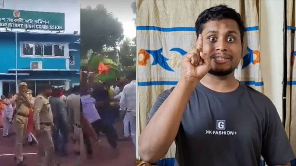 আগরতলায় বাংলাদেশ সহকারী হাইকমিশনে হামলা, রাজুতে বিক্ষোভের ডাক হাসনাতের