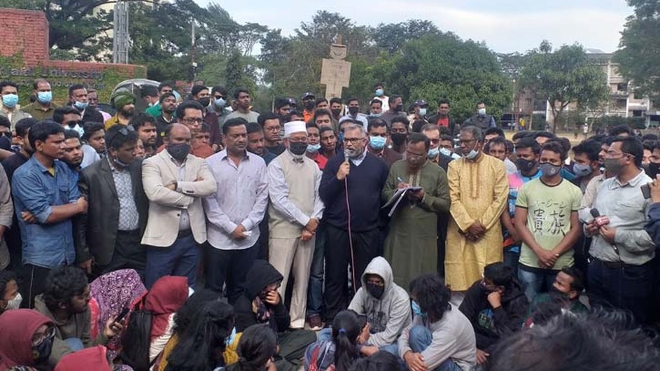 শাবিপ্রবিতে আন্দোলনরত শিক্ষার্থীদের পাশে আওয়ামী লীগ