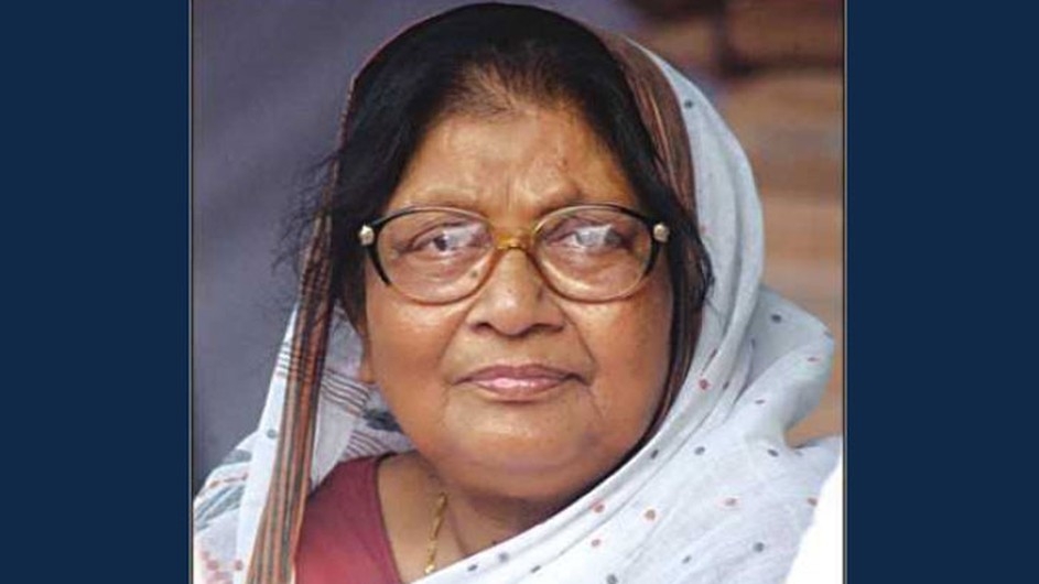 আওয়া লীগের সভাপতিমণ্ডলীর সদস্য সাজেদা চৌধুরী মারা গেছেন