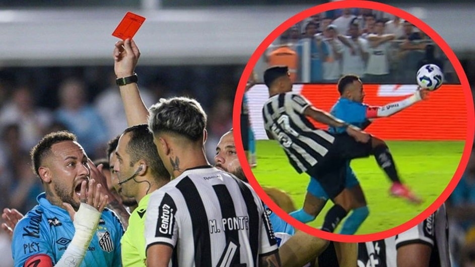 হাত দিয়ে গোল করে লালকার্ড পেলেন নেইমার (ভিডিও)