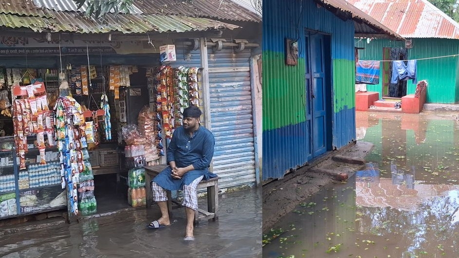 নোয়াখালীতে পানি নামছে ধীর গতিতে, অন্যদিকে কয়েক গ্রাম