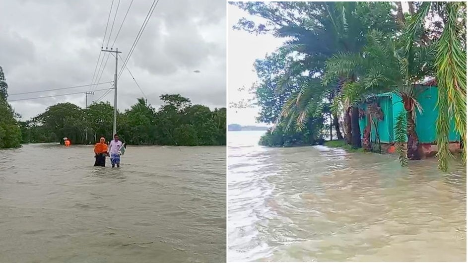 নোয়াখালীর নিম্নাঞ্চল প্লাবিত, ভাঙনের মুখে শতাধিক বাড়িঘর