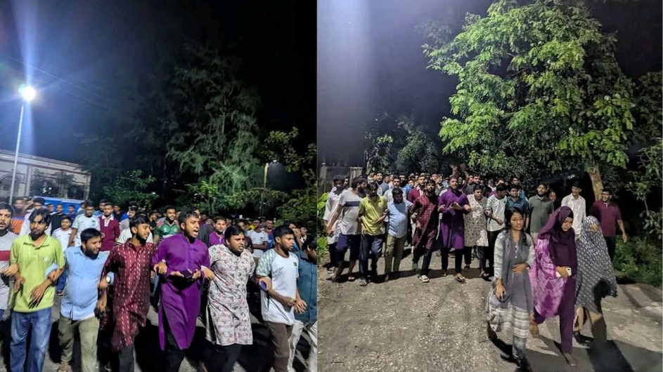 পাথর মেরে ব্যবসায়ীকে হত্যা, নোবিপ্রবিতে বিক্ষোভ