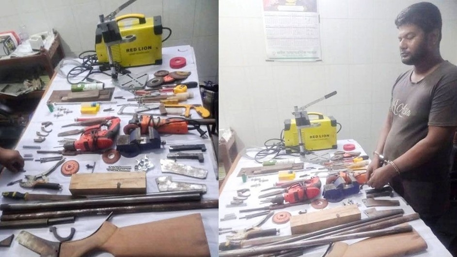 পাবনায় ‘ময়েজ বাহিনীর’ অস্ত্র তৈরির কারখানা, বিপুল সরঞ্জামসহ আটক ২