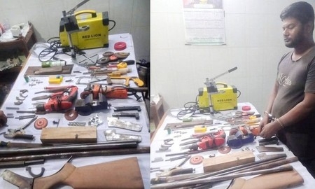 পাবনায় ‘ময়েজ বাহিনীর’ অস্ত্র তৈরির কারখানা, বিপুল সরঞ্জামসহ আটক ২